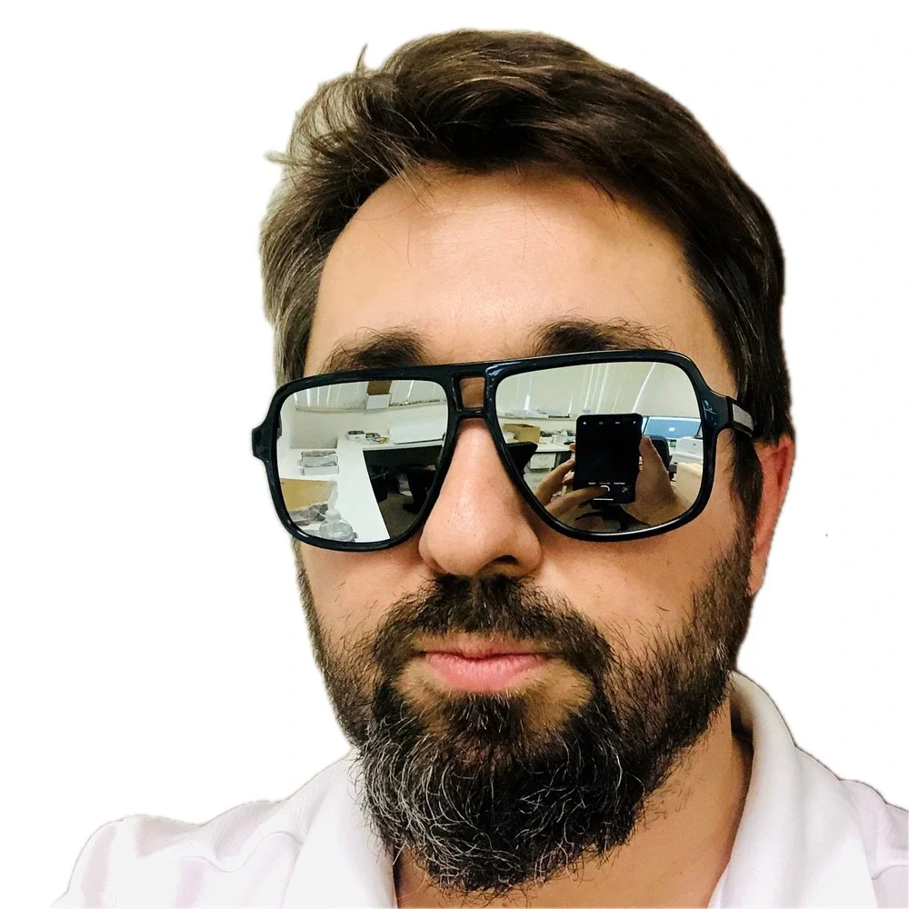 Square‎ Aviator Sunglasses Mens Silver Mirror Street Wear Fashion Eyewear Lentes